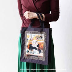 A4トートバッグ「カフェにて / 藤田 猫治(レオニャール・フジタ) 作」